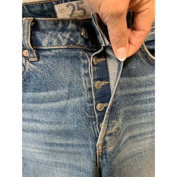 We The Free Jeans Women's High Waist Straight Leg Denim Jeans Blue Size 25 - Picture 5 of 9